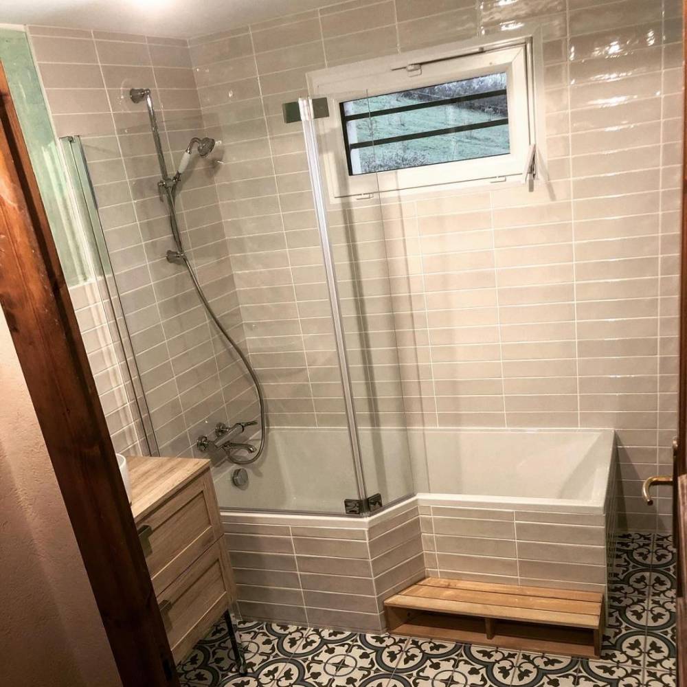 salle de bain renovee vintage